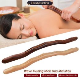 BEAUTYSTARTING Body Massager Natural Carbonized Wood Scraping Massage Stick SPA Back Massager Tool Beech Scraping Stick S3W8